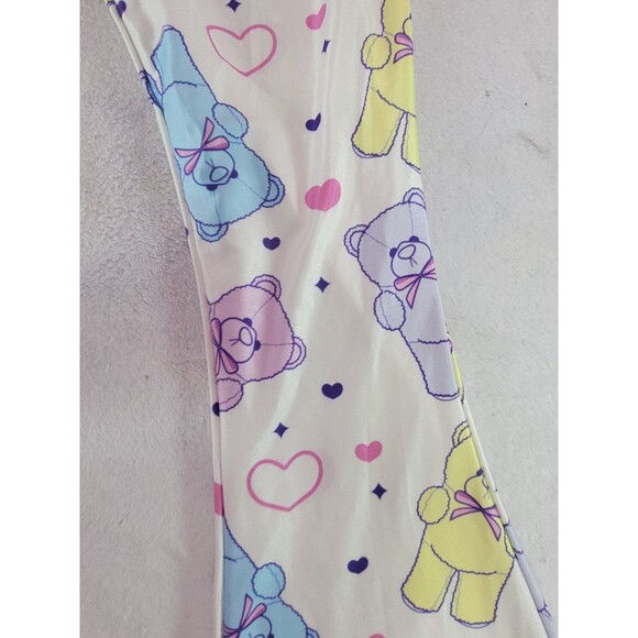 In Control Clothing Pastel Fairy Kei Kawaii Bear Bell Bottom Pants Size XS/S - Picture 6 of 12